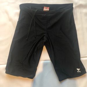 Men’s Solid Black Swimming Jammer
